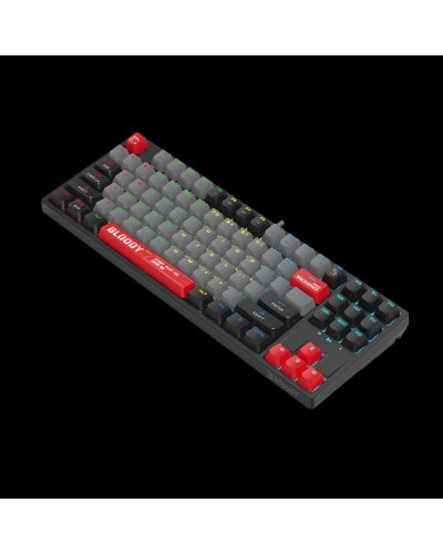 მექანიკური კლავიატურა Bloody S87 Hot-swappable RGB TKL Mechanical Keyboard USB (Energy Red) (US+Russian)