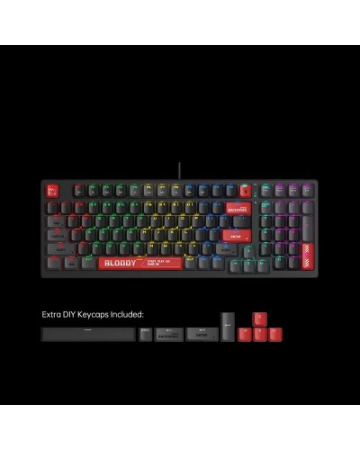მექანიკური კლავიატურა Bloody S98 Hot-swappable RGB Mechanical Gaming Keyboard, USB (Bloody Red) (US+Russian)