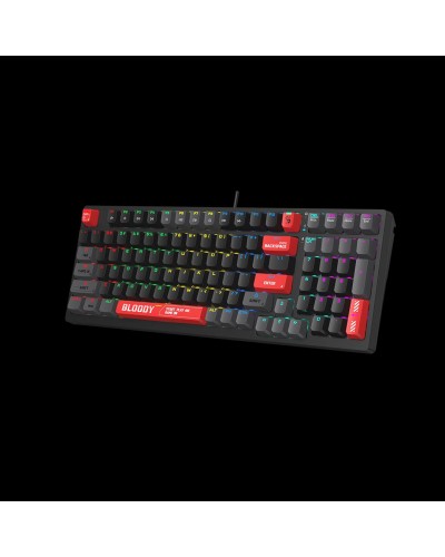 მექანიკური კლავიატურა Bloody S98 Hot-swappable RGB Mechanical Gaming Keyboard, USB (Bloody Red) (US+Russian)
