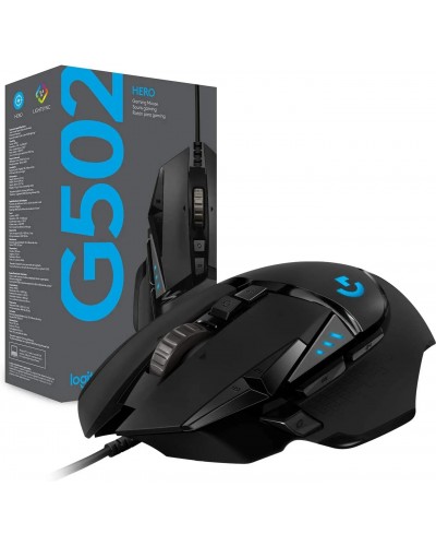 მაუსი - Logitech G502 HERO / სადენით / 25,600 DPI / შავი