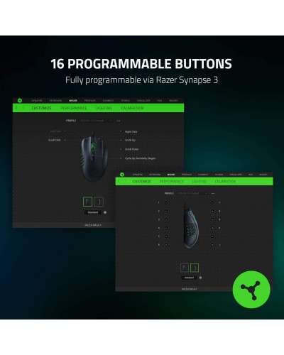 მაუსი Razer Gaming Mouse Naga X USB RGB Black