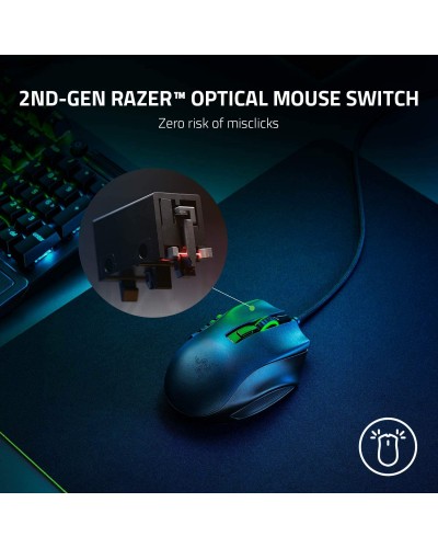 მაუსი Razer Gaming Mouse Naga X USB RGB Black