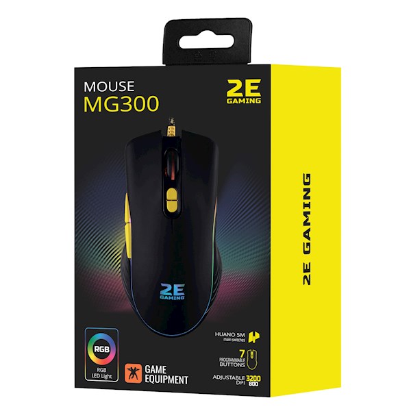 მაუსი 2E 2E-MG300UB MG300, Wired, USB, Gaming Mouse, Black
