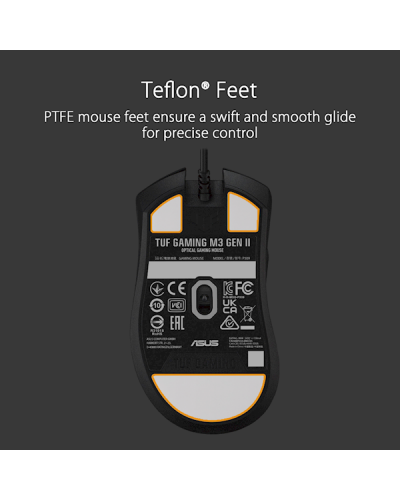 მაუსი ASUS TUF Gaming M3 Gen II mouse Right-hand USB Type-C Optical 8000 DPI