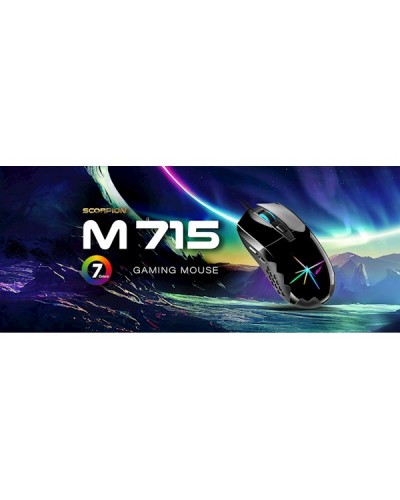 მაუსი Genius M715 Scorpion, Wired, USB, Gaming Mouse, Black