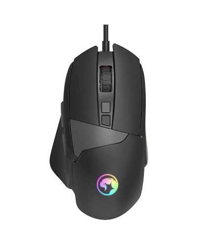 მაუსი Marvo M411, Wired, USB, RGB, Gaming Mouse, Black