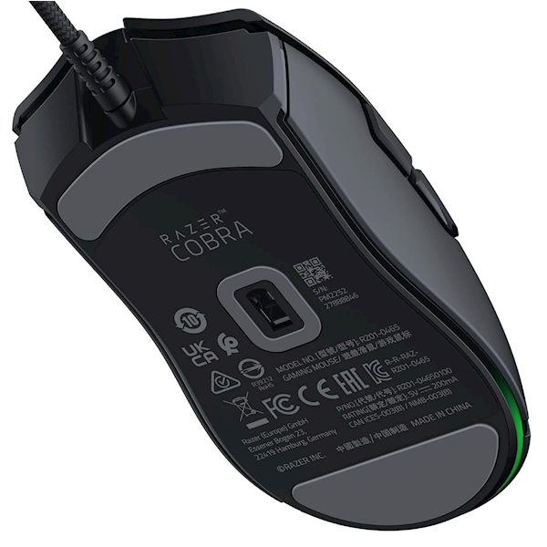 მაუსი Razer RZ01-04650100-R3M1 Cobra, Wired, RGB, USB, Gaming Mouse, Black