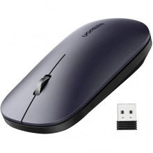 მაუსი UGREEN MU001 (90372) Wireless 2.4G Slim Silent Mouse, 4000DP, Light Black