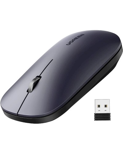 მაუსი UGREEN MU001 (90372) Wireless 2.4G Slim Silent Mouse, 4000DP, Light Black
