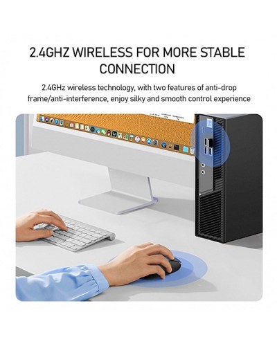 მაუსი UGREEN MU105 (90550), Wireless, USB, Mouse, Blue