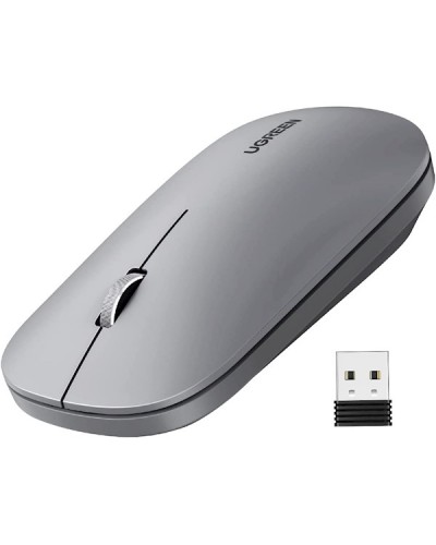 მაუსი Ugreen MU001 (90373), Wireless, 4000DPI, USB, Mouse, Light Gray