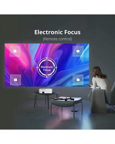 პროექტორი BYINTEK K45 Smart Home Theater Projector, FHD, Support 4K, Android 9.0, LCD, LED, 700 ANSI lumens, WiFi, BT4.0, White