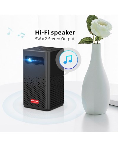 პროექტორი BYINTEK P20 Update Mini Smart DLP Projector WIFI Android 9.0 OS Bluetooth 5.0 1080P Supported Wireless Mirroring Built-in Battery 3D Outdoor Travel Cinema