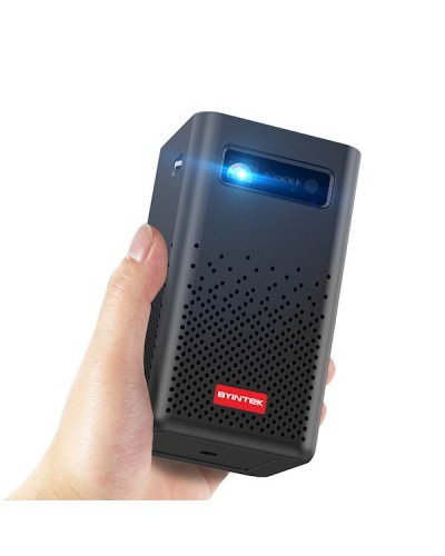 პროექტორი BYINTEK P20 Update Mini Smart DLP Projector WIFI Android 9.0 OS Bluetooth 5.0 1080P Supported Wireless Mirroring Built-in Battery 3D Outdoor Travel Cinema