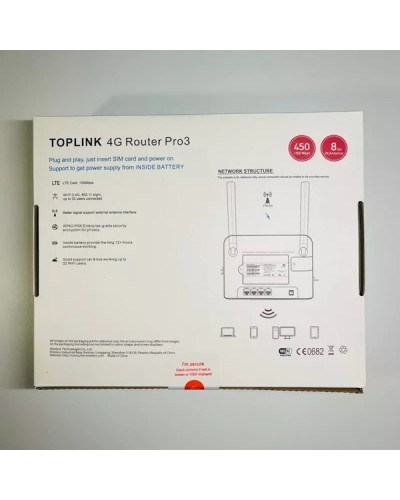 4G როუტერი TopLink HW715s, 150Mbps, 4G Router Pro 3, LTE White