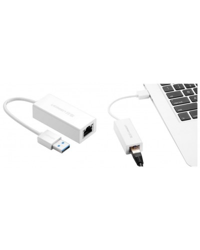 UGREEN CR111 (20255) USB to LAN Rj45 3.0 Gigabit Ethernet Adapter (White)