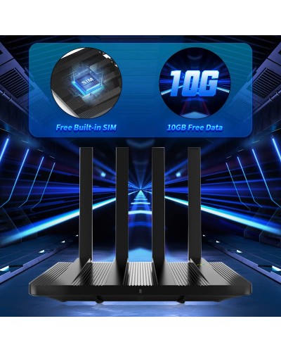 როუტერი Zbtlink 4G LTE Router with Free Built-in Digital eSIM and 10GB Free Data (WE2805-B), 300Mbps WiFi Cellular Router, Allow to Switch Network Carrier Among Verizon AT&T and T-Mobile