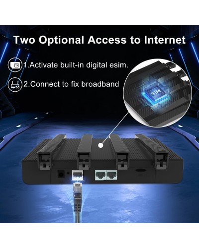 როუტერი Zbtlink 4G LTE Router with Free Built-in Digital eSIM and 10GB Free Data (WE2805-B), 300Mbps WiFi Cellular Router, Allow to Switch Network Carrier Among Verizon AT&T and T-Mobile