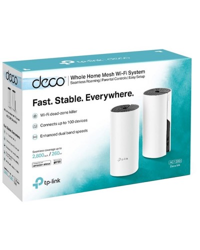 სახლის Wi-fi სისტემა TP-LINK Deco M4(2-pack) AC1200 Whole-Home Wi-Fi system