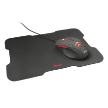 TRUST ZIVA GAMING MOUSE WITH MOUSE PAD - Black/Red 21963