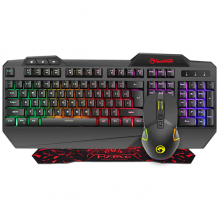 კლავიატურა + მაუსი + მაუსპადი Marvo CM306, Wired Keyboard + Mouse + Mouse Pad, USB, Black
