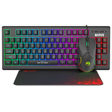 კლავიატურა + მაუსი + პადი Marvo CM310, Wired, USB, Gaming Keyboard, Black