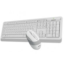 კლავიატურა და მაუსი A4tech FG1010S Fstyler Wireless Combo Set (FGK10+FG10S) Mouse Silent click, USB (White) (US+Russian)