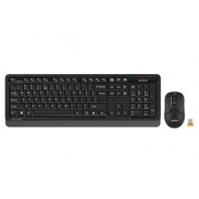 კლავიატურა და მაუსი A4tech FG1012S Fstyler Wireless Combo Set (FGK10+FG12S) Mouse Silent click, USB (Black) (US+Russian)