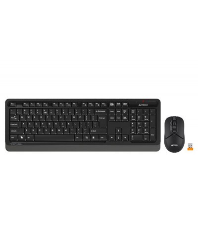 კლავიატურა და მაუსი A4tech FG1012S Fstyler Wireless Combo Set (FGK10+FG12S) Mouse Silent click, USB (Black) (US+Russian)