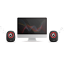 დინამიკები SP-Q160 Genius Stereo USB Powered Speakers GRAY