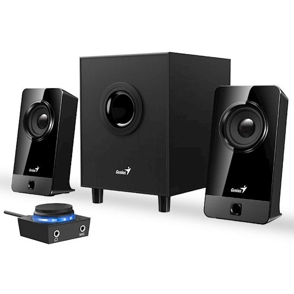 დინამიკი Genius SW-2.1 300X, 2.1 Speakers with Subwoofer, 100-240V/10W, 3.5mm, Black