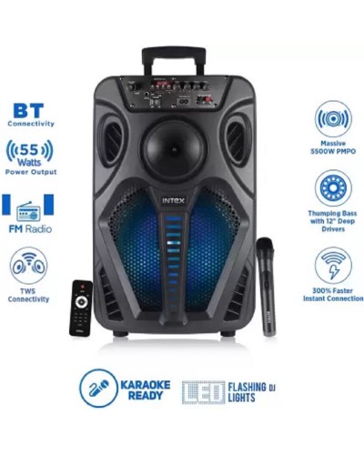 დინამიკი Intex T311 TUFB, 55W, Bluetooth, 3.5mm, USB, Speaker, Black