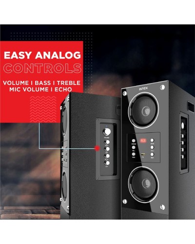 დინამიკი Intex TW-16000 FMUB, 160W, USB, FM, AUX, BT, Speakers, Black