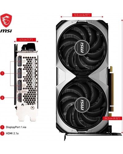 ვიდეო ბარათი  MSI GeForce RTX 4070 VENTUS 2X 12G OC