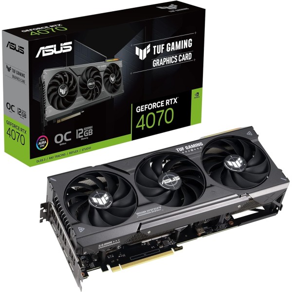 ვიდეო ბარათი ASUS TUF Gaming GeForce RTX 4070 12GB GDDR6X OC (TUF-RTX4070-O12G-GAMING)