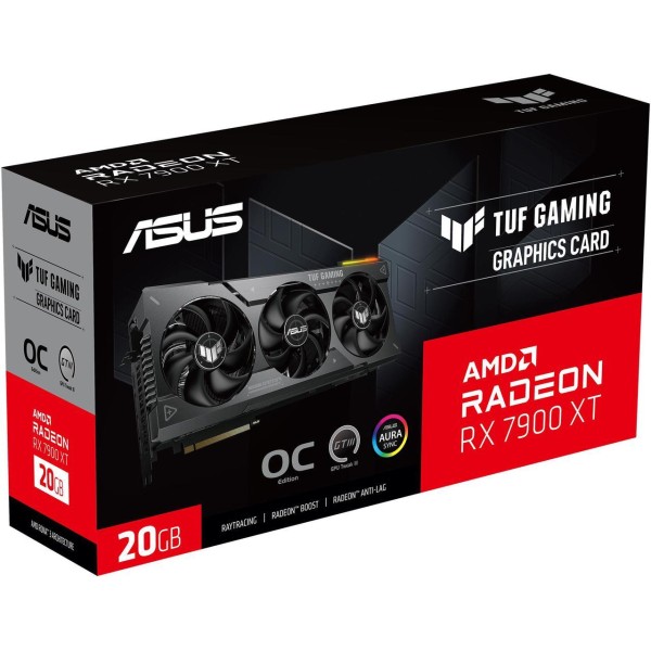 ვიდეო ბარათი ASUS TUF Gaming Radeon RX 7900 XT OC Edition 20GB GDDR6 Graphics Card (PCIe 4.0, 20GB GDDR6, HDMI 2.1a, DisplayPort 2.1) TUF-RX7900XT-O20G-GAMING