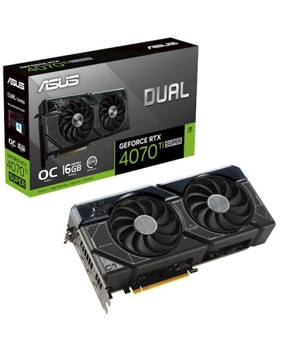 ვიდეო დაფა Asus 90YV0KF3-M0NA00 , Dual GeForce 4070Ti SUPER OC, 16GB, 256-bit, HDMI, DP, Black