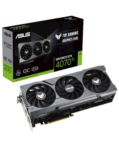 ვიდეო დაფა Asus Tuf 90YV0IJ0-M0NA00, Gaming GeForce RTX4070 Ti, 12GB, 192bit, HDMI, DP, Black