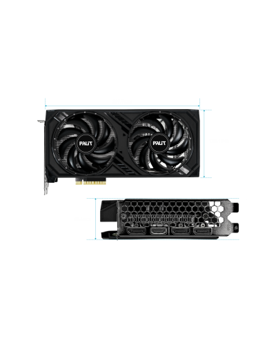 ვიდეო დაფა Palit NE64060T19P1-1070D, GeForce RTX4060 Dual OC, 8GB, 128bit, HDMI, DP, Black