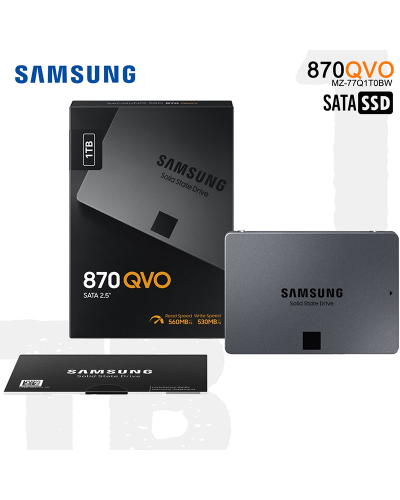 SSD მყარი დისკი SAMSUNG SSD 870 QVO 1TB SSD MZ-77Q1T0BW