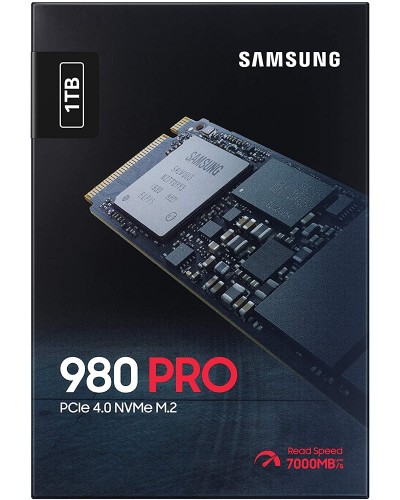 Samsung 980 PRO PCIe 4.0 NVMe SSD 1TB M.2 Read Speed 7000MB/s