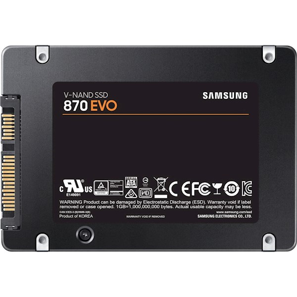 მყარი დისკი Samsung 870 EVO MZ-77E1T0B/EU, 1TB, 2.5", Internal Hard Drive