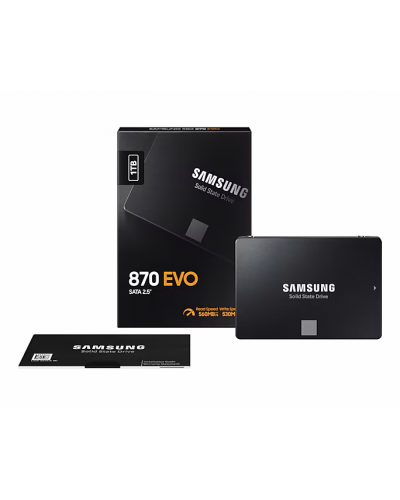 მყარი დისკი Samsung 870 EVO MZ-77E1T0B/EU, 1TB, 2.5", Internal Hard Drive